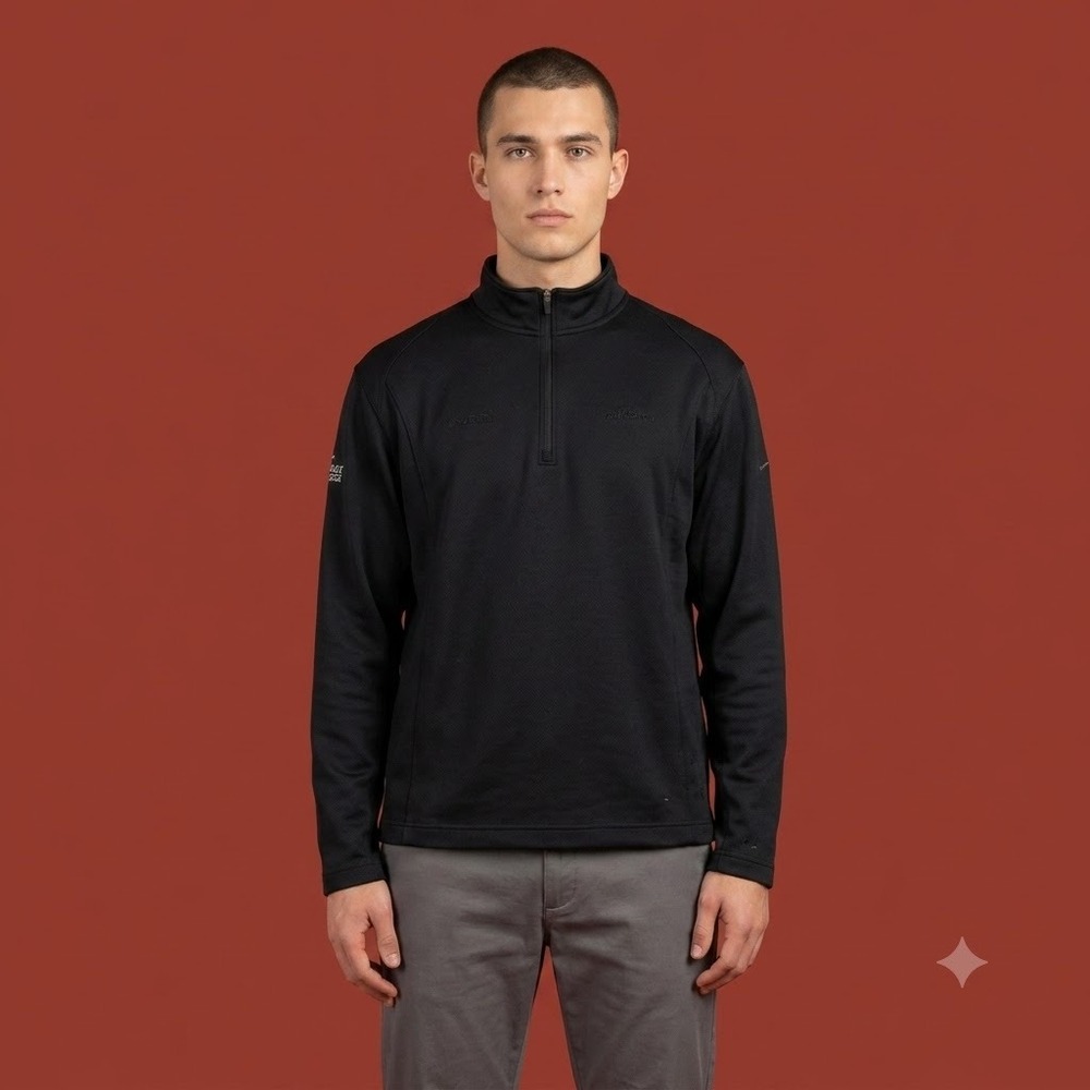 Nike Golf 1/4 Zip Pullover Mens XL Black Therma-Fit Classic Fit